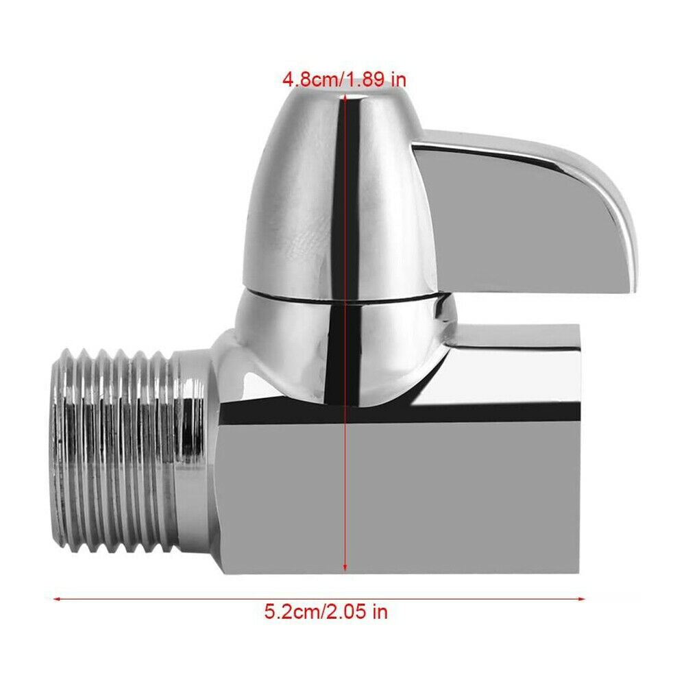 Brass G1/2 3-Way Shower Arm Diverter Valve Chrome Plated for Hand Shower @
