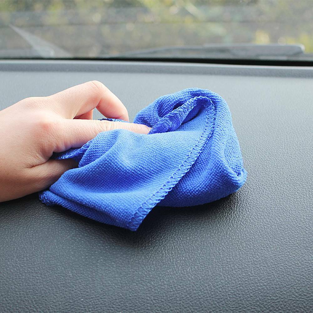 10 x Large Blue Microfibre Cleaning Auto Car Detailing Soft Cloths Wash Towels