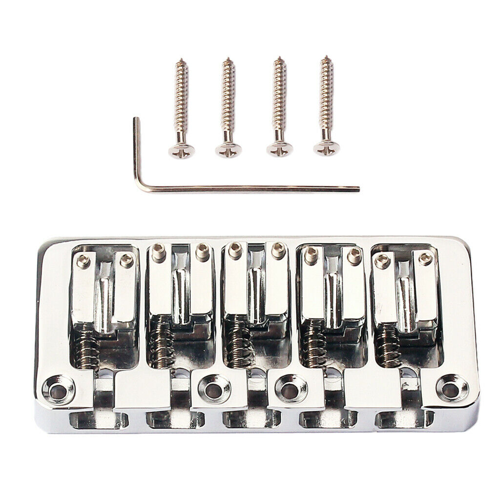 5 String Precision Electric Jazz Bass Guitar Bridge Luthier DIY Retrofit Kit