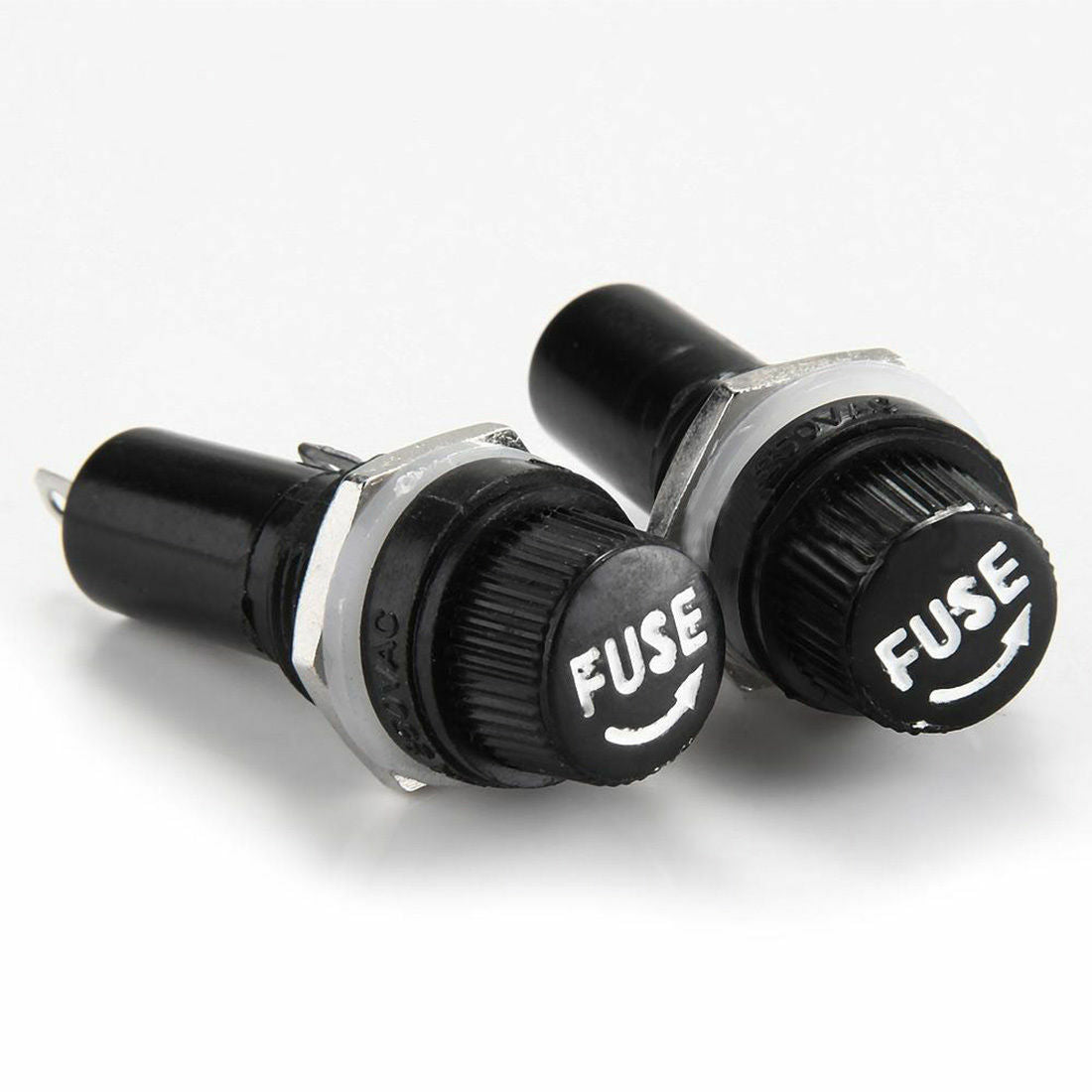 10PCS Black AC 15A 125V Screw Cap Panel Mounted 5 x 20mm Fuse Holder