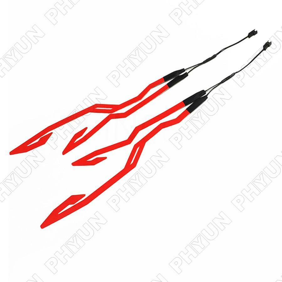 4-in-1 Motorcycle Helmet Red Flashing Light Stripe Bar Riding LED Lamp Universal