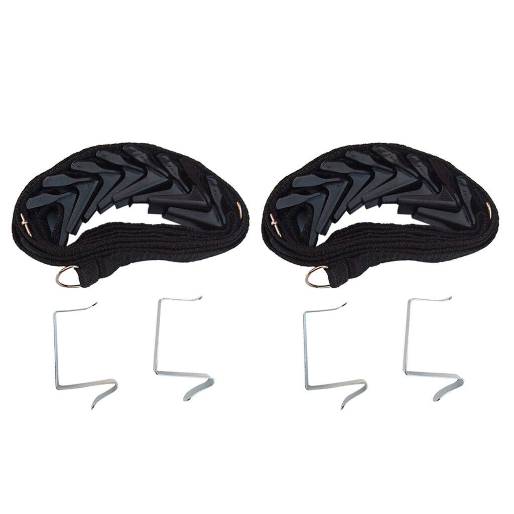 2 Pcs Over Door Hanger Nylon Straps Bag Coat Umbrella Rack Organizer Black