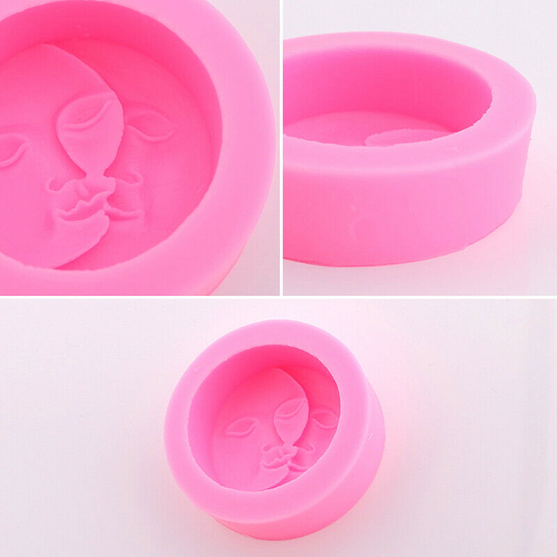 Silicone Non-Stick Mold Soap Mold DIY Sun Moon Face Craft Art Silicone So.l8