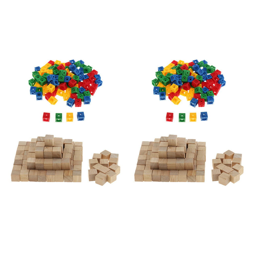 2cm Mathlink Cubes Maths 4 Colors + Blocks Square Cubes Bricks Maths Starter