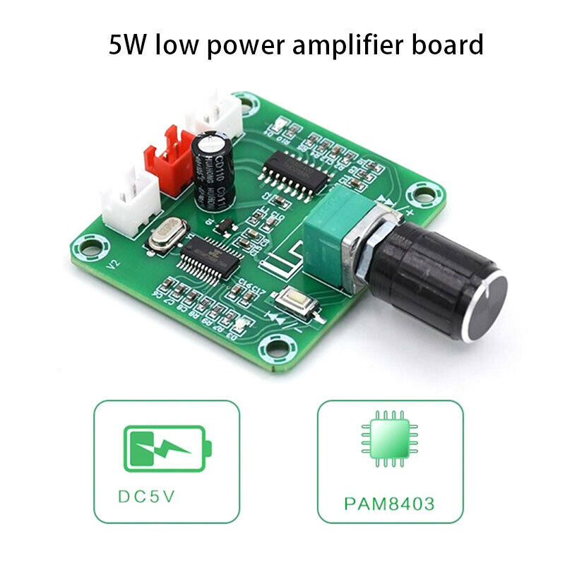 2*5W PAM8403 Bluetooth 5.0 Amplifier Board DIY Low Power Dual Channel Ste.l8