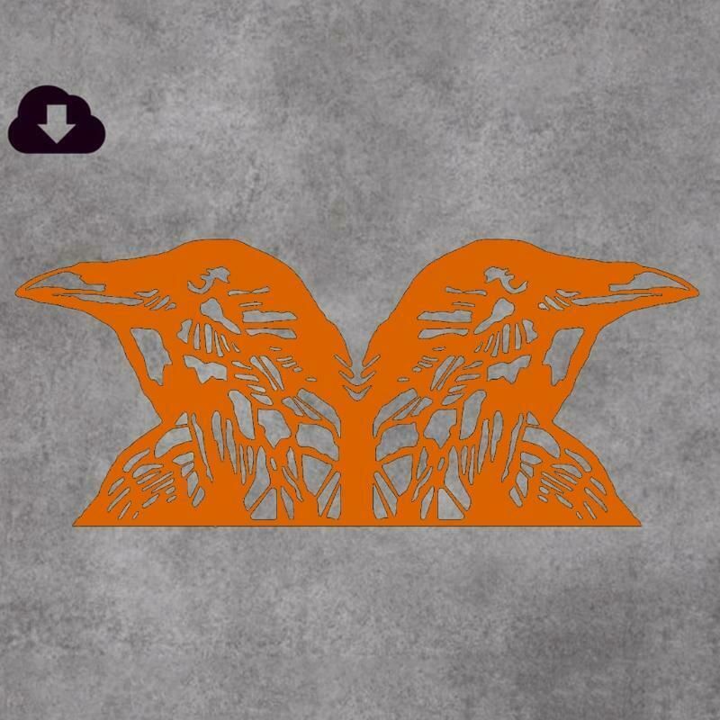 Metal Cutting Die 2 Birds Heads Combination Embossing Puzzle Dies Templates