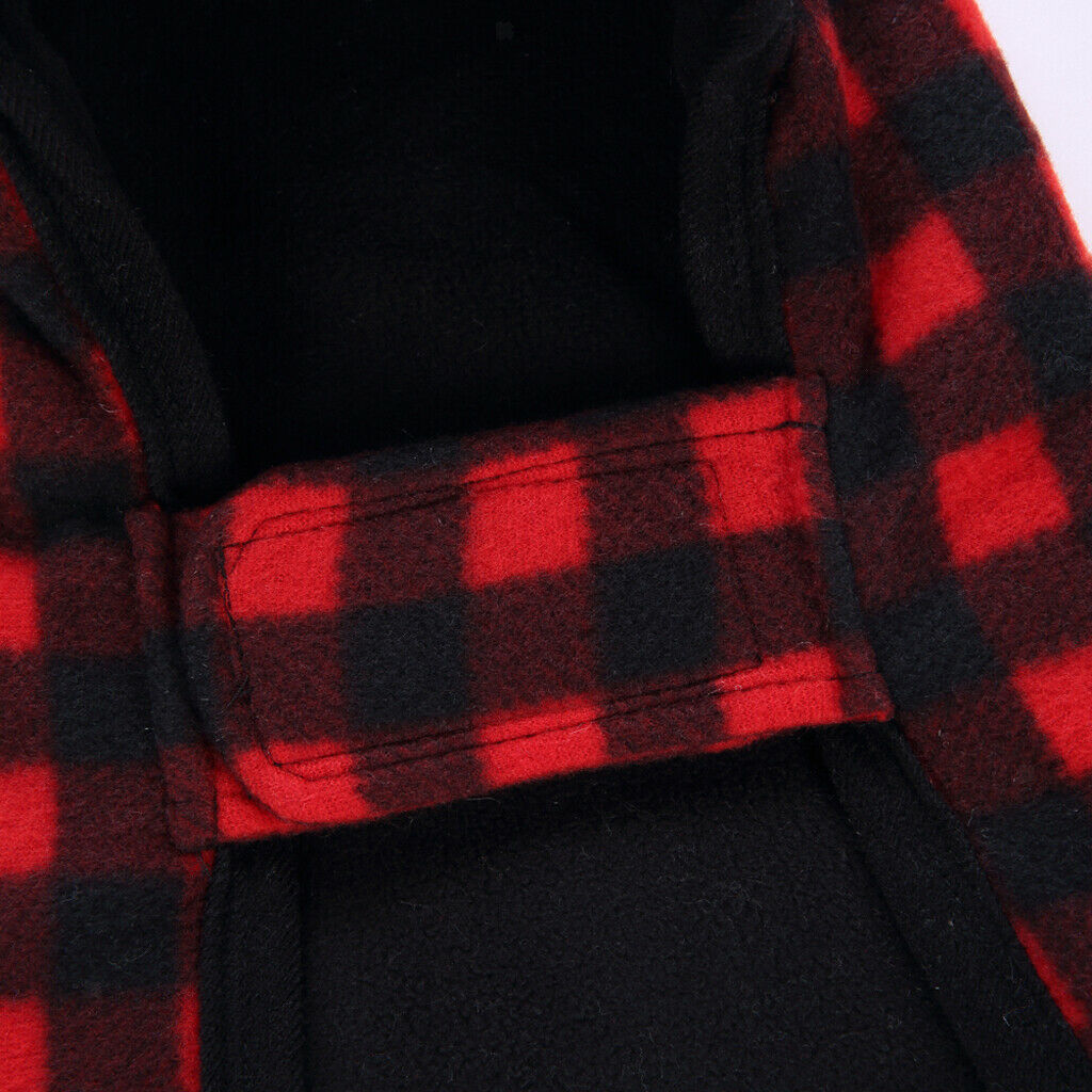Cold Weather Pet Dog Coats - Windproof Puppy Lightweight Dog Jacket Red Plaid S