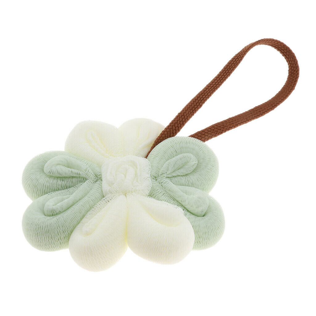 Women Men Large Bath Shower Sponge Exfoliating Puff Scrubber Ball Green White