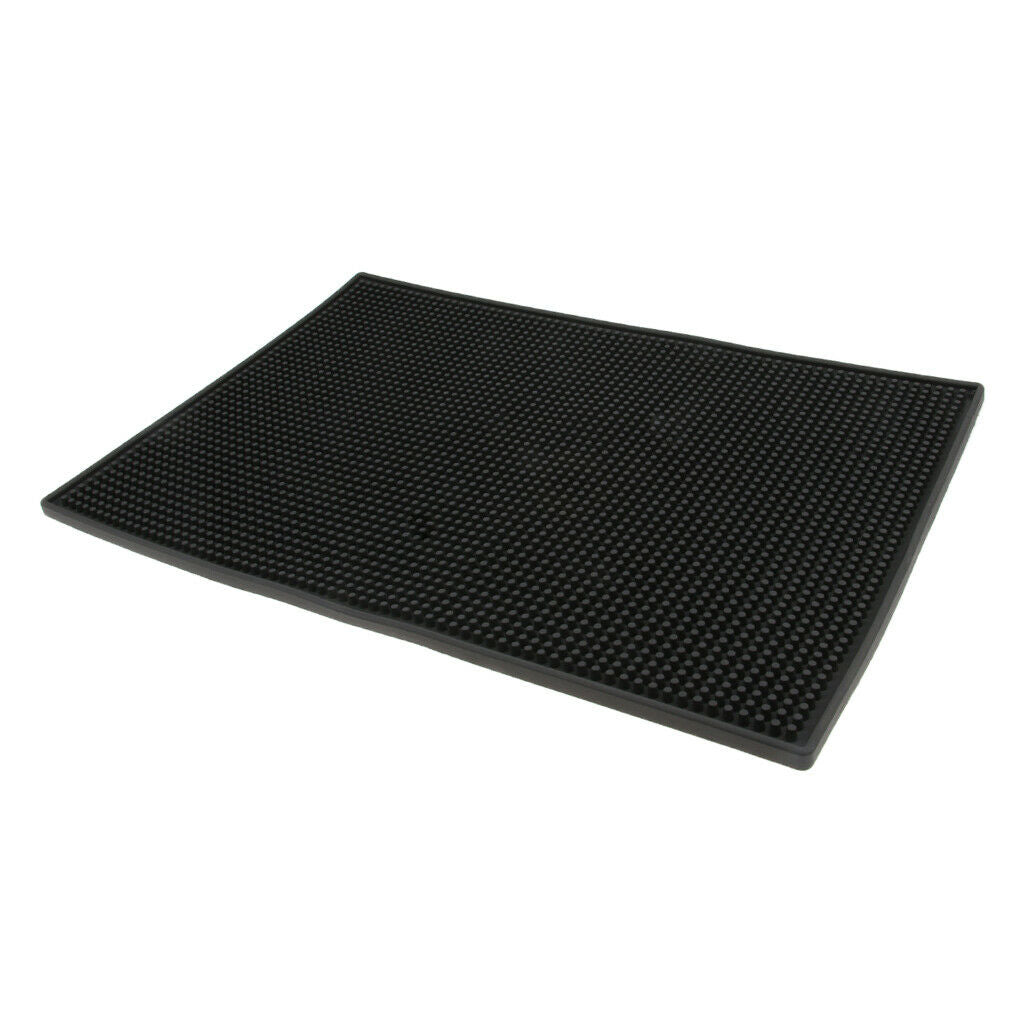 Bar Mats Black Rubber Counter Top Service Mat for Home Bar Cafe Party Wedding,