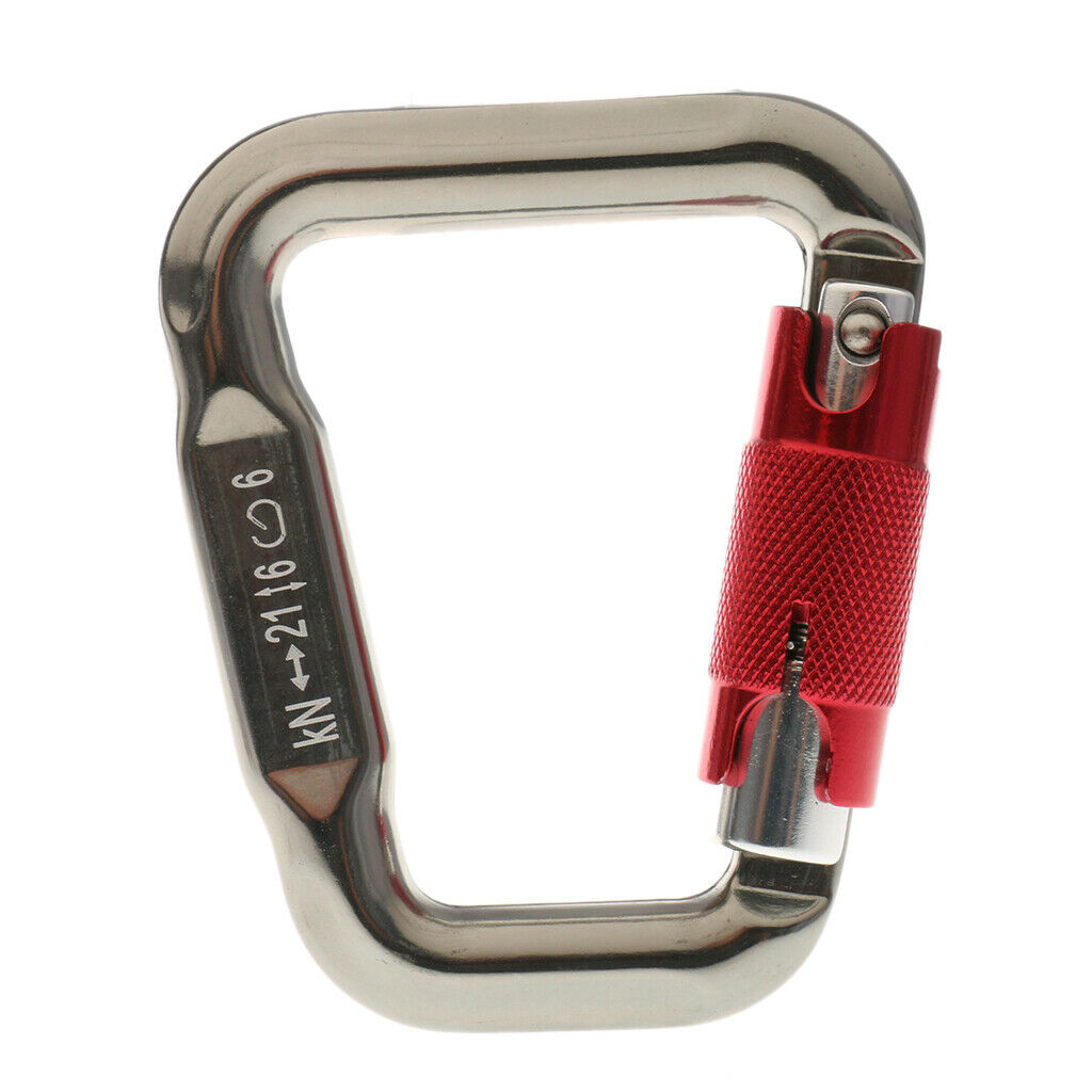 2 Packs Outdoor Climbing  Paragliding Equipment - 21KN Auto Locking Carabiner