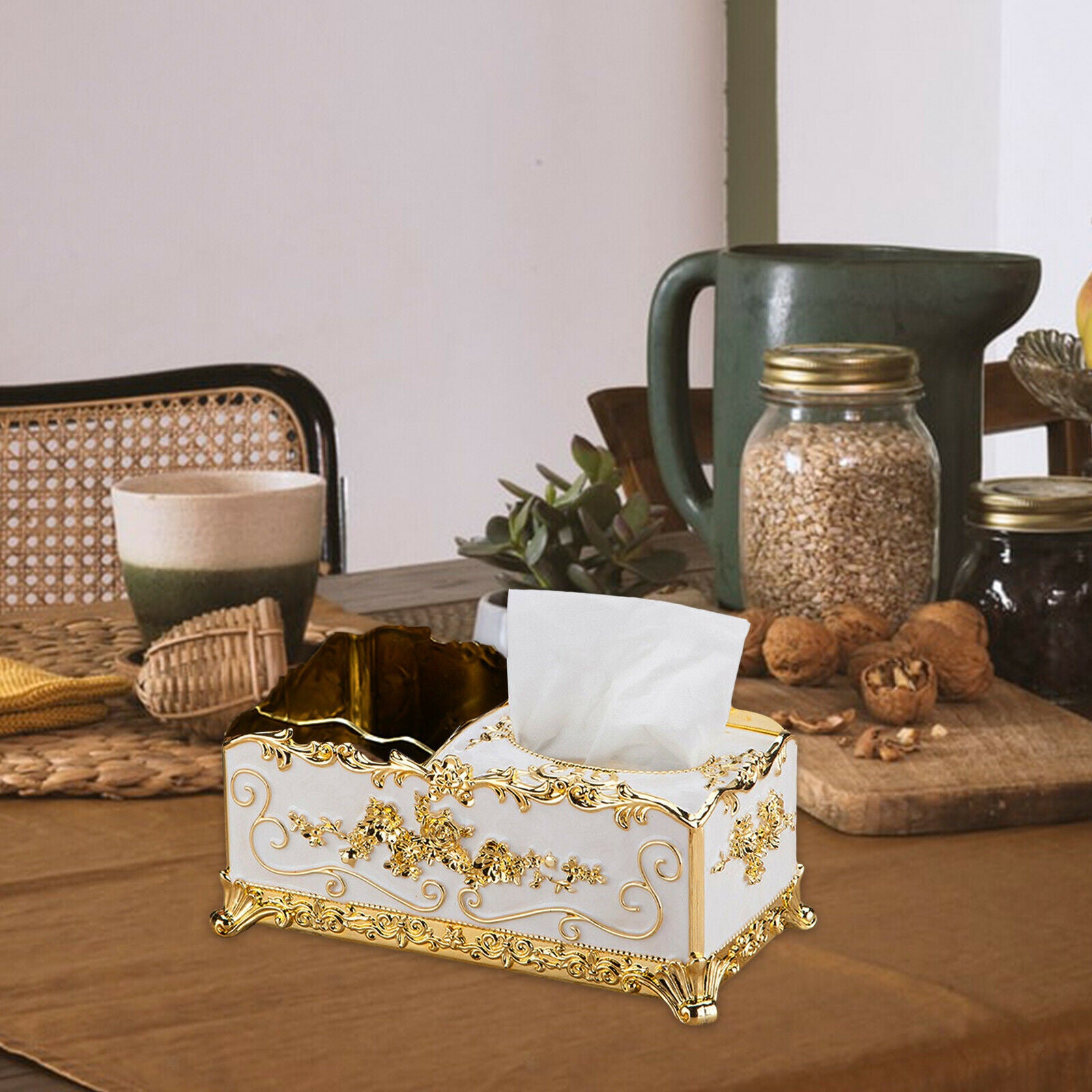 Tissue Box Cover Home Napkin Paper Case Living Room Remote Controller Holder