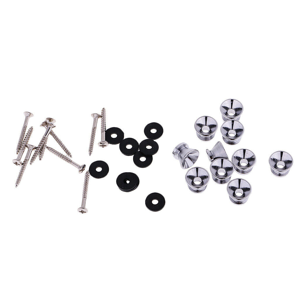 20 Pieces Acoustic Guitar Strap Locks Straplocks Button for Electric Bass
