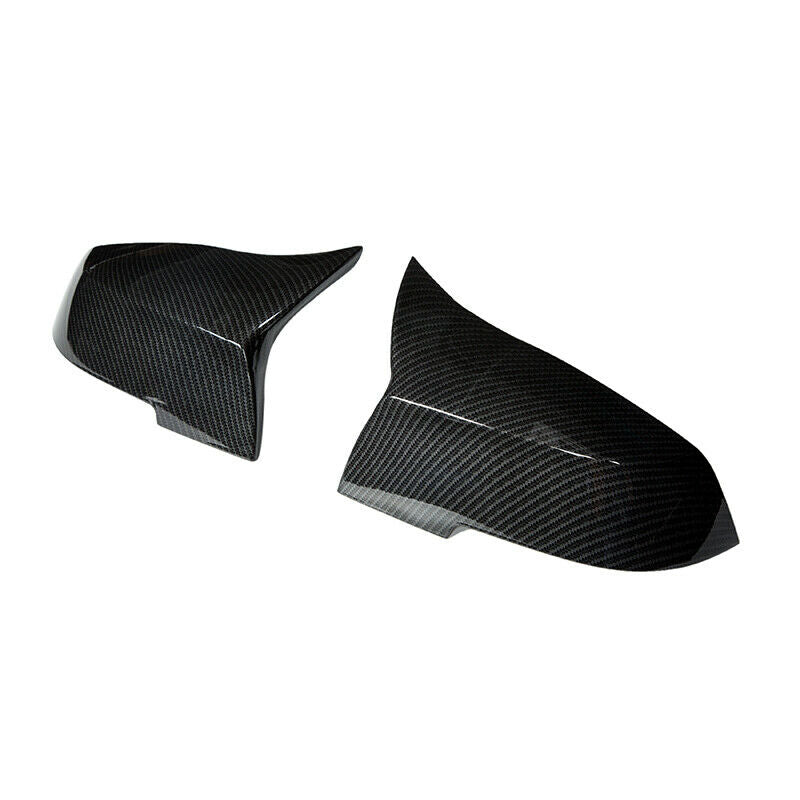 Pair Carbon Fiber Style Mirror Cover Housing Fit BMW 3-Series F34 F31 Replace