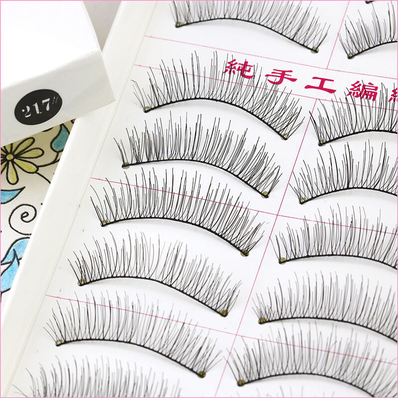 10-Pairs Makeup Soft Natural Cross Handmade Eye Lashes Extension False Eyelashes