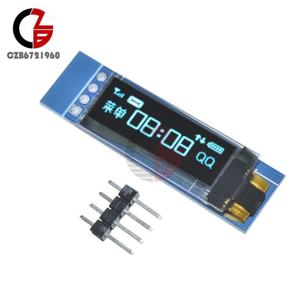 4pin IIC I2C 0.91"128x32 Blue OLED LCD Display Module for AVR PIC Arduino Uno R3