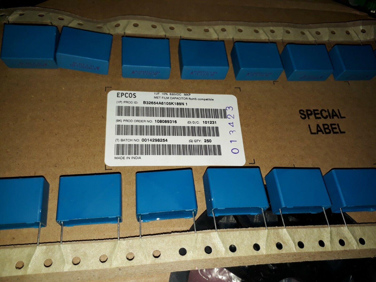 8PCS NEW EPCOS SIEMENS 1uF 630V MATCHED TO +-1% HQ MKP FILM- CAPS FOR AUDIO!