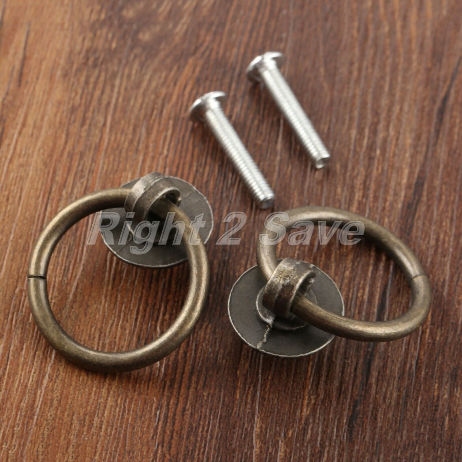Retro Furniture Dresser Door Handle Cabinet Knobs Drawer Pulls Drop Ring 40*30mm
