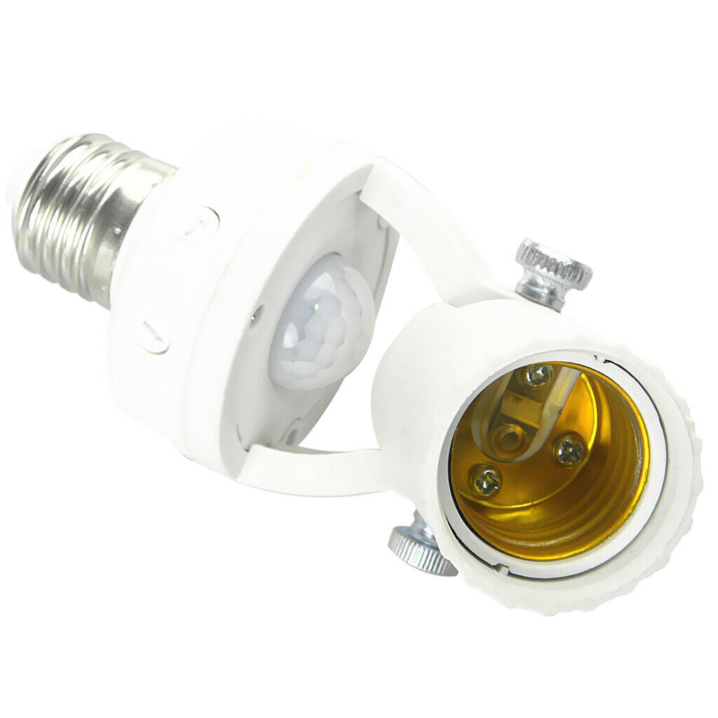 Infrared Motion Sensor Detector Lamp Holder LED Light Bulb Base Socket E27