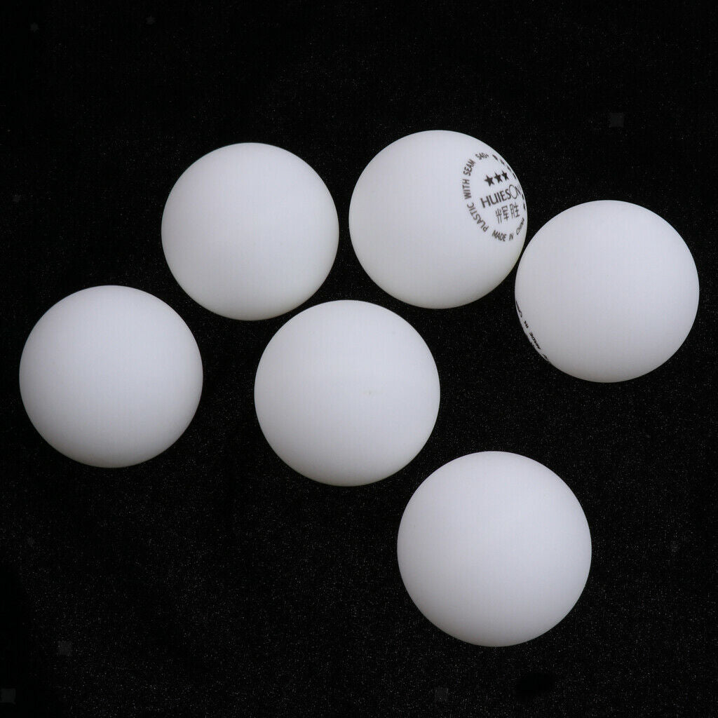 6pc 3-Star 40+mm Premium  Pong Balls Advanced Training Table Tennis Ball