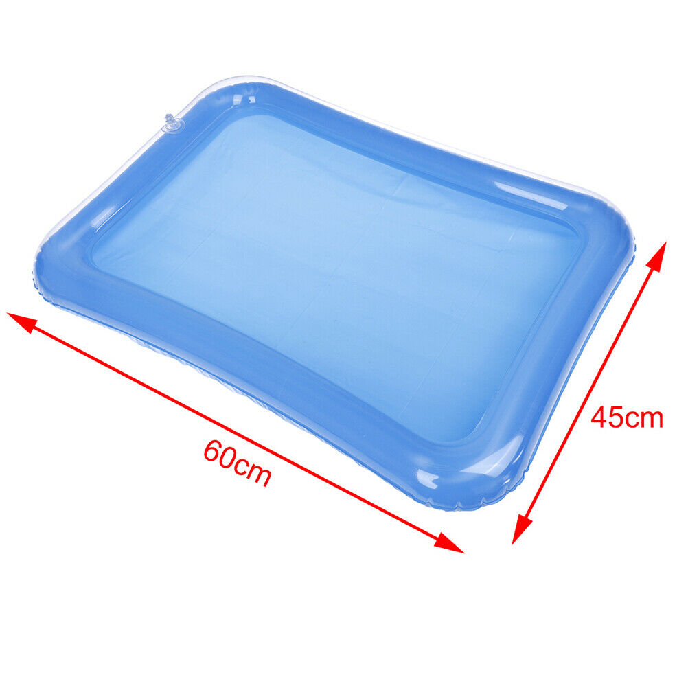 1Pc Blue inflatable indoor kids play sandbox sand tray children toys 60*45cm_DD