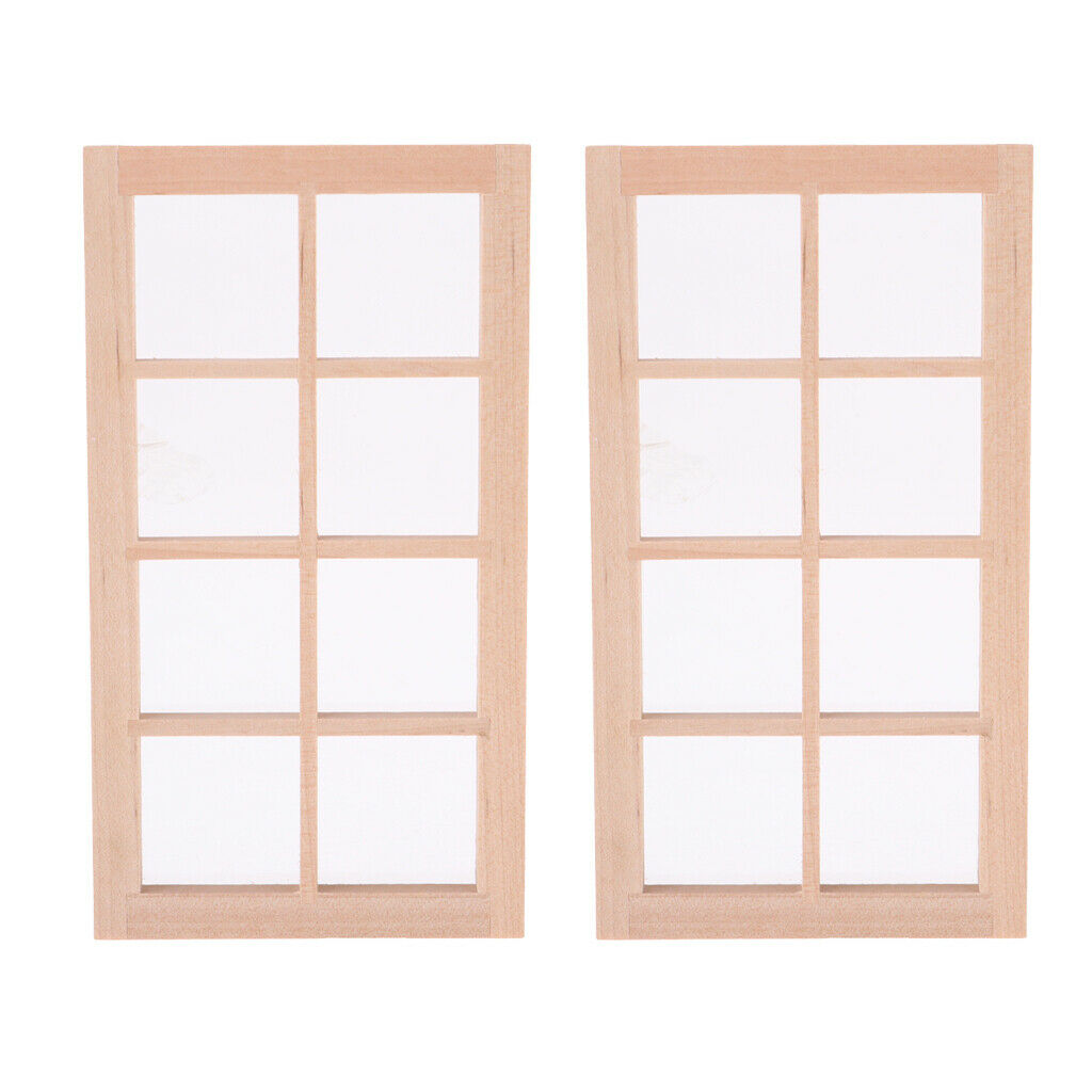Lots 2 1/12 Unpainted Wooden Window Frame Furniture DIY for Living Room