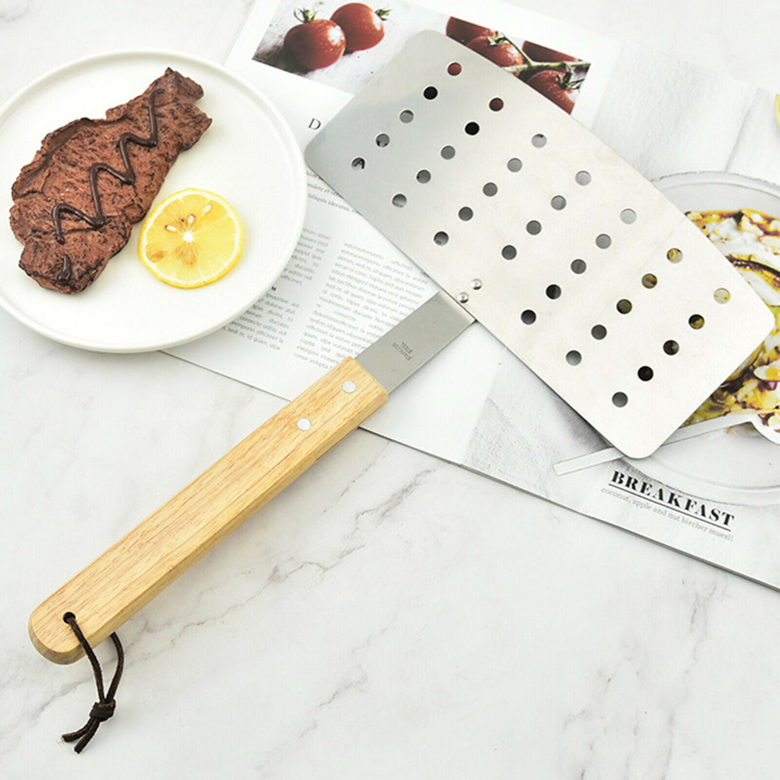 Fish Turner Spatula Stainless Steel Spatula Perforated Turner Perfect for