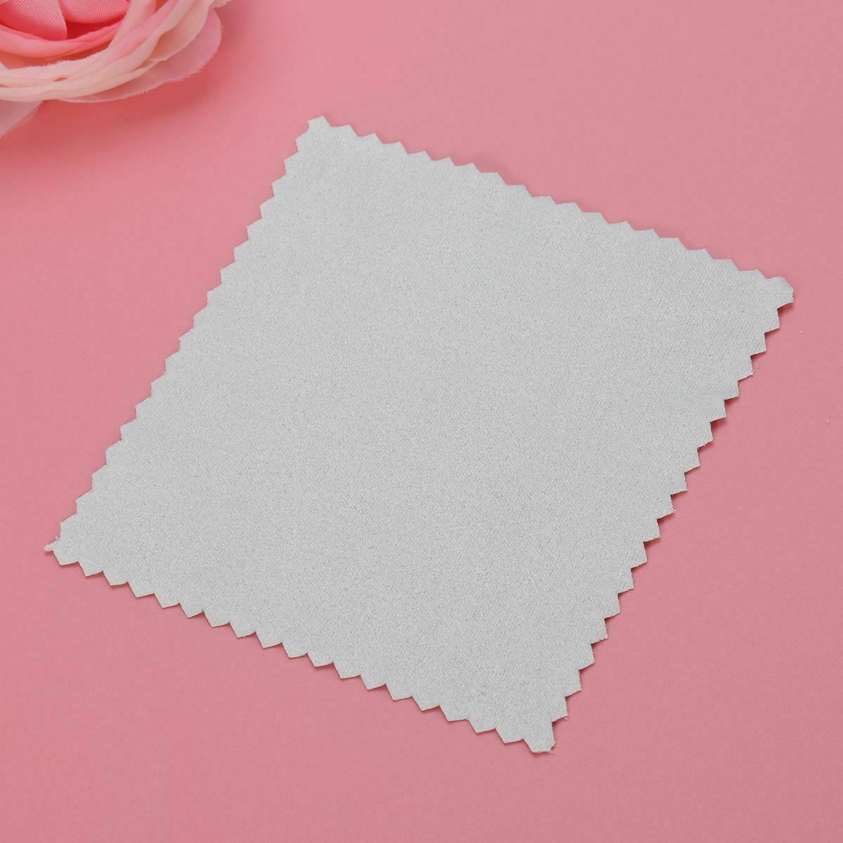 50pcs Grey Polishing Cloth Cleaner Jewellery Cleaning Cloth Anti-Tarnish Tool