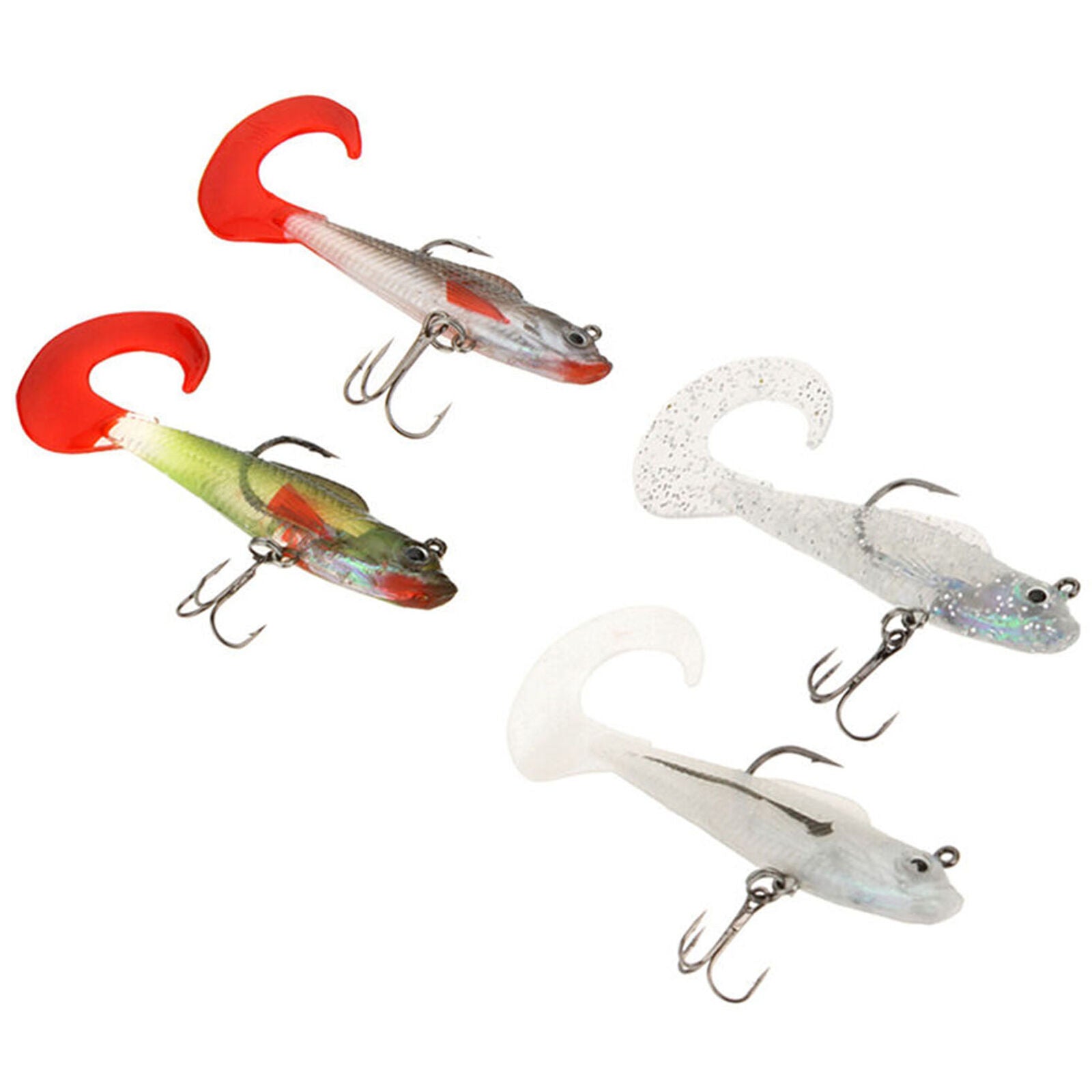 4pcs/Lot Kinds of Fishing Lures Crankbaits Hooks Minnow Baits Tackle Crank