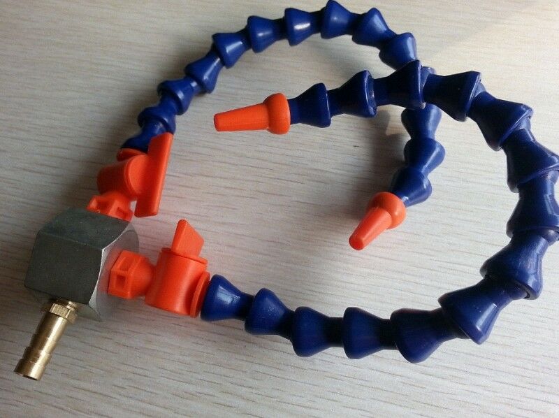 New Dual Coolant 1/4" Hose With Valve On Magnetic Base for Milling