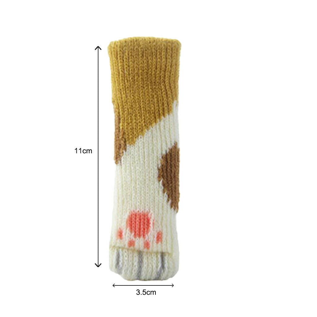 12PCS 3.5x11cm Furniture Feet Caps Covers/Knitted Chair Leg Socks  Style_1