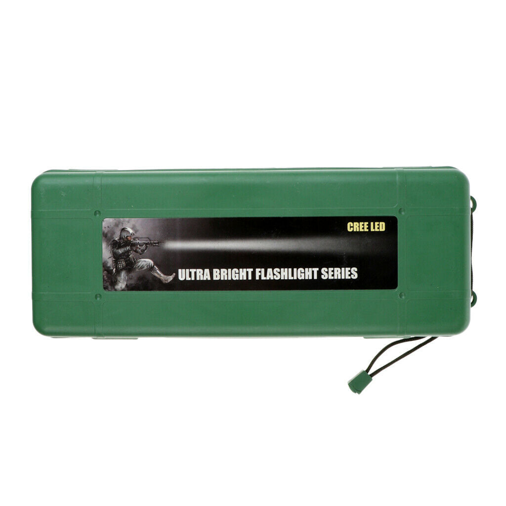 Airtight Survival Storage Case Flashlight Torch Carry Box Container XL Green