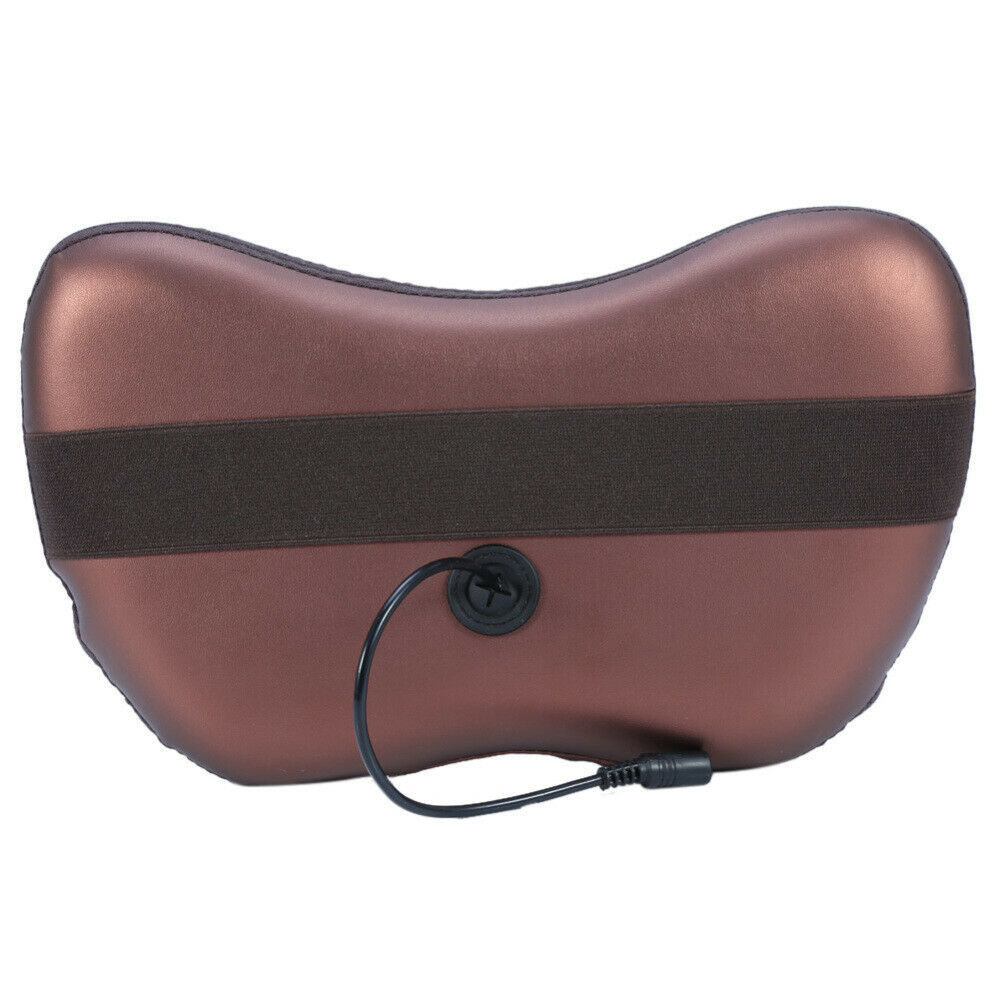 Electric Lumbar Neck Back Massage Pillow Massager Kneading Cushion Heat Home Car