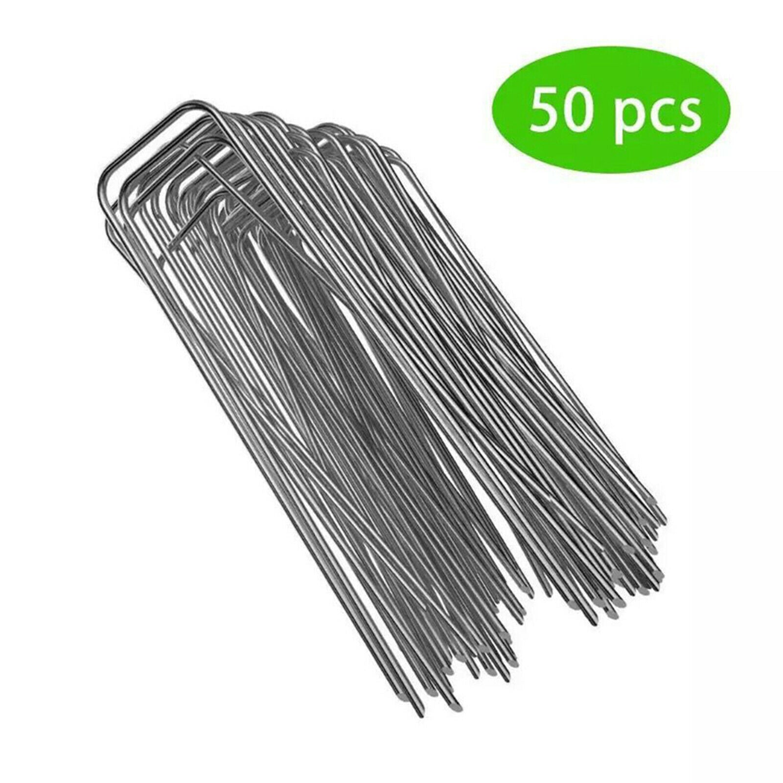 50pcs Galvanised Rust-Free Landscape Staples SOD Staples Anchor Fabric Pins