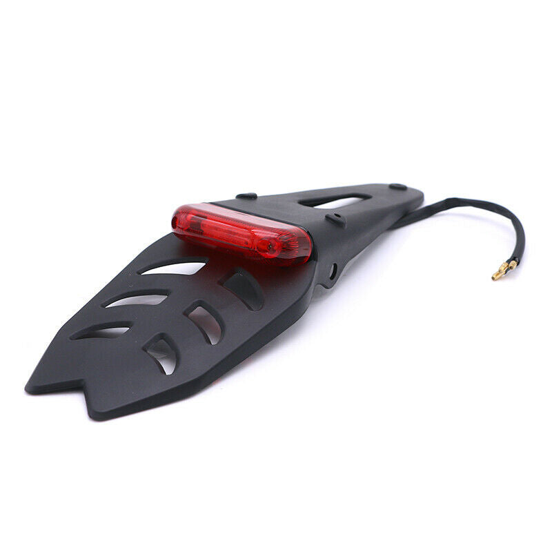 Off-road Dirt Bike Motorcycle Red Rear Fender Brake Fish Style Tail Light Lamp