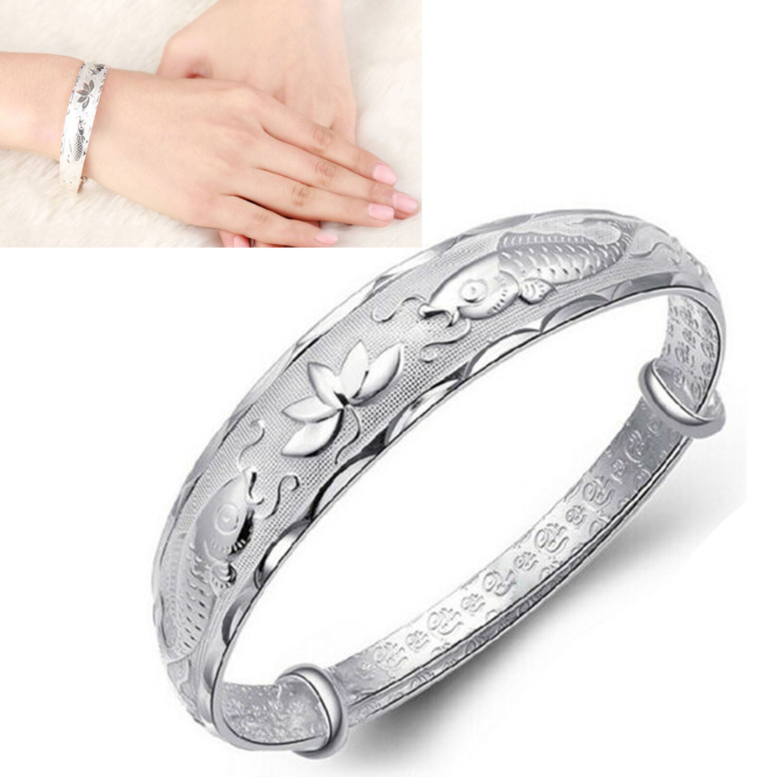 Bangle Koi Fish Lucky Bracelet for Lady Women Jewelry Gifts