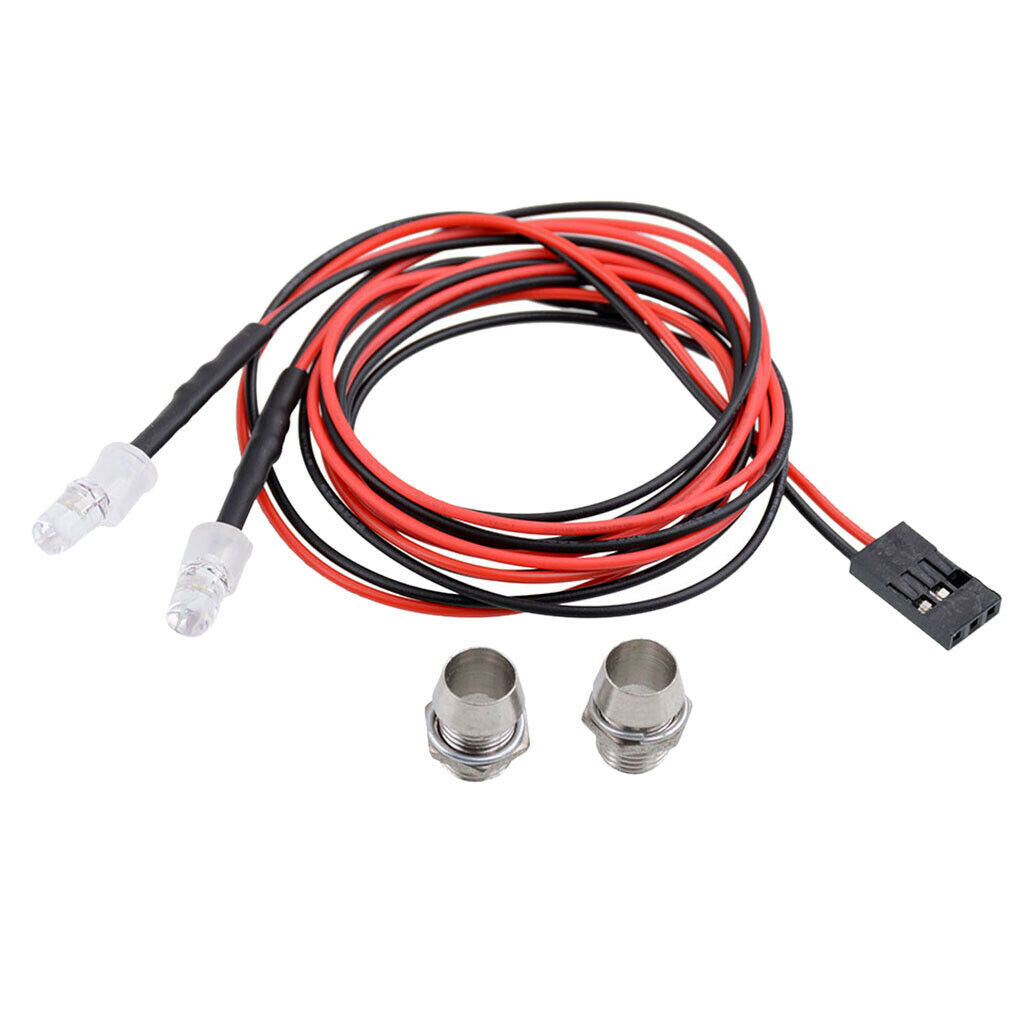 Lovoski 5mm RC LED Lamp White Light for 1/5 1/8 1/10 1/12 1/16 Car Parts