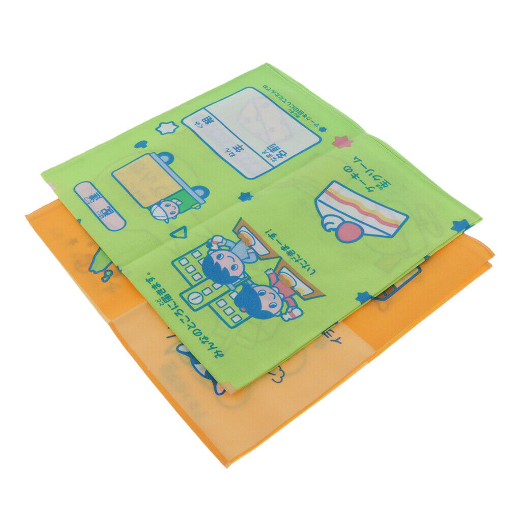 1 Pair Kids Waterproof Handkerchiefs Cotton Cartoon Hankie Hanky Kerchiefs