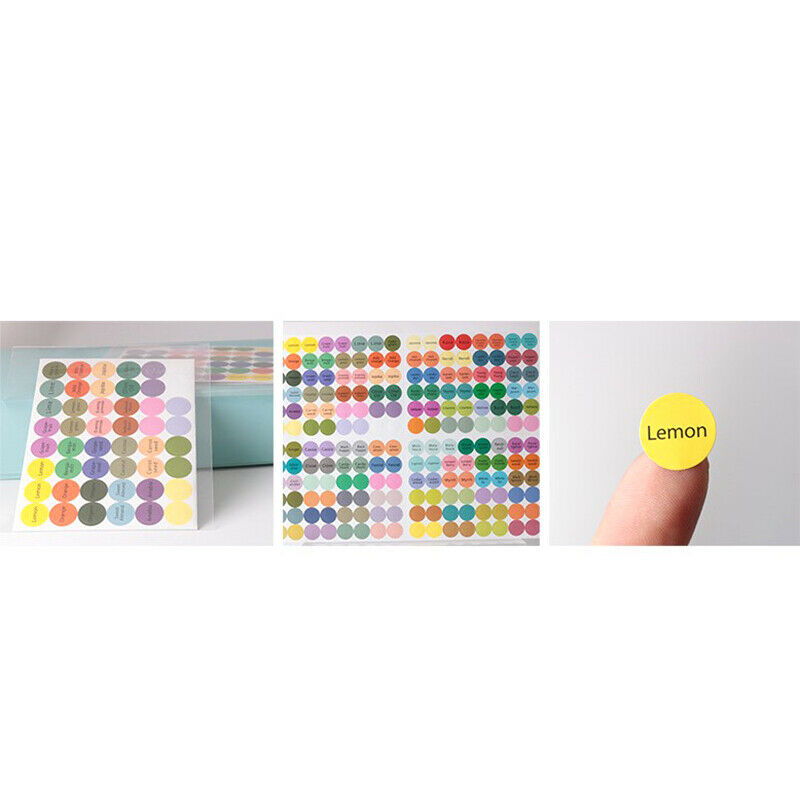 192pcs/sheet Pre-Printed Essential Oil Bottles Cap Lid Labels Round Circl.l8