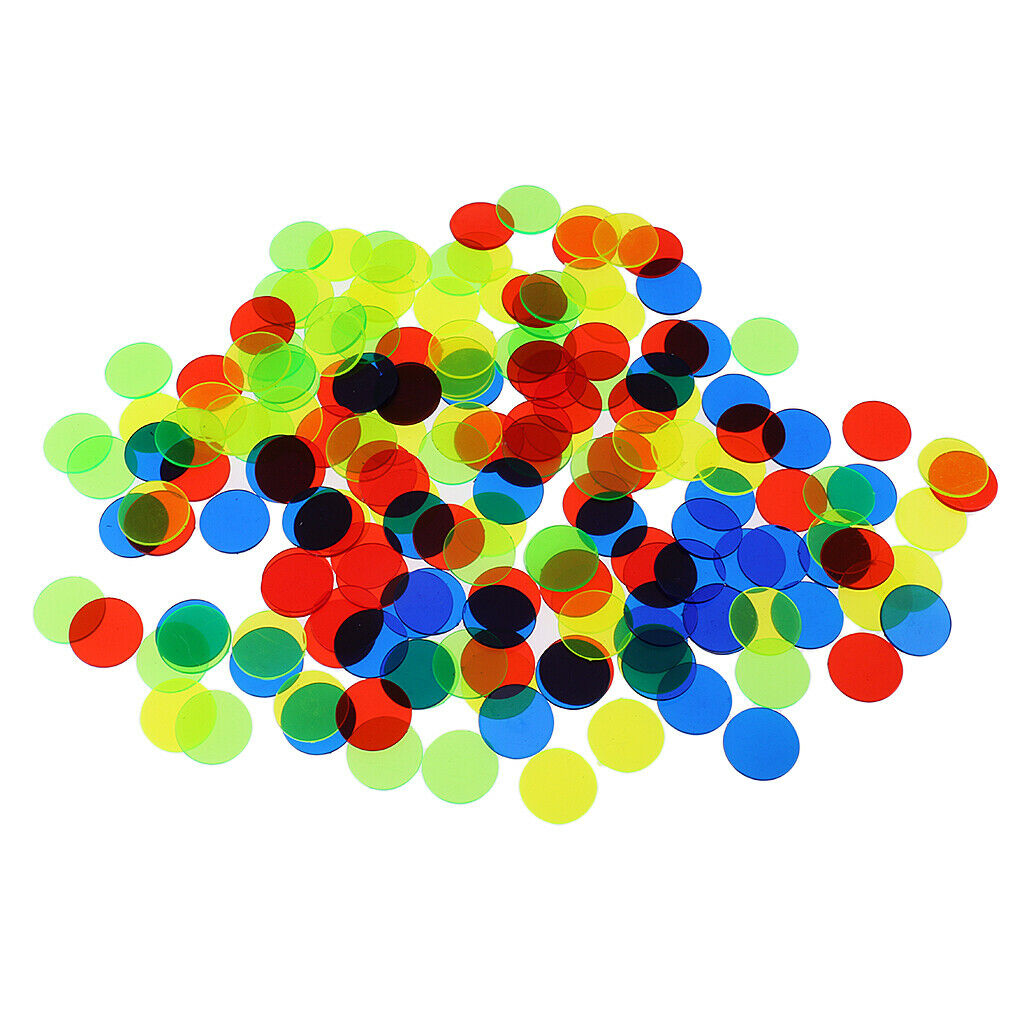 500 Pieces Plastic Poker Chips Bingo Board Games Markers Token Children