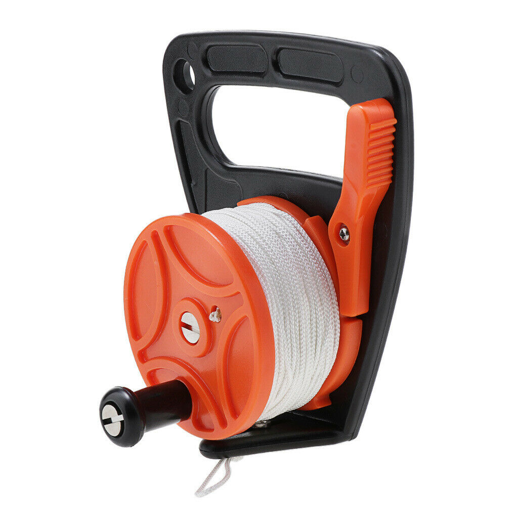 150ft Finger Spool Scuba Wreck Dive SMB Reel with Handle Underwater Drifting