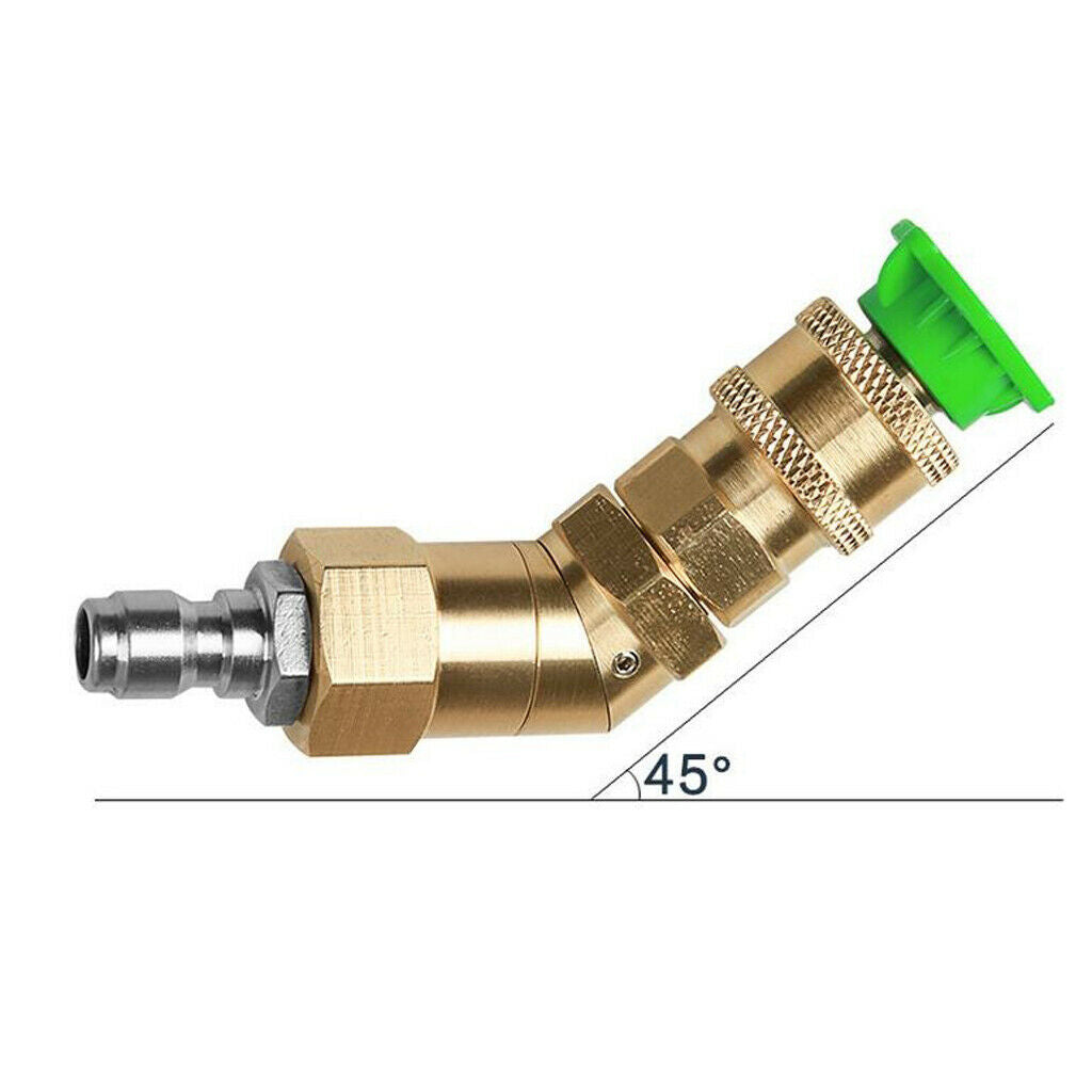 1/4'' Quick Connect Pivoting Coupler Pressure Washer Hose Adapter Quick Coupler