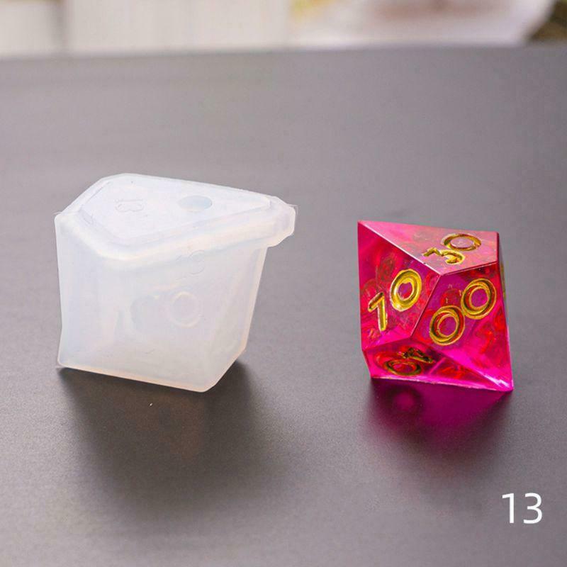 Dice Fillet Square Triangle Dice Mold Dice Digital Game Silicone Mould new