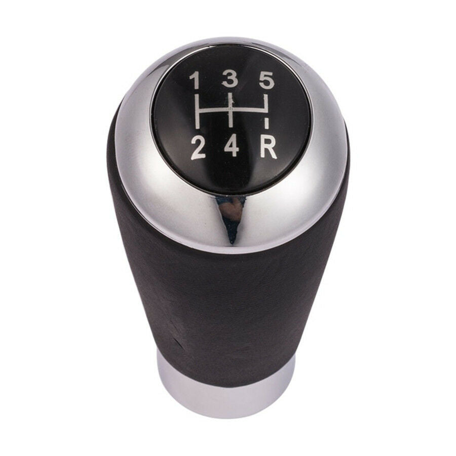 Black Leather Manual 5 Speed Car Gear Stick Shift Knob Lever Handle Shifter MT