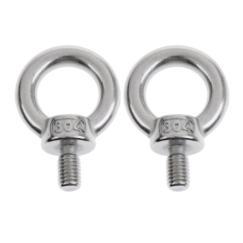 2 Pieces Machine Shoulder Eye Bolt Din Ring Screws Hardware Accessories