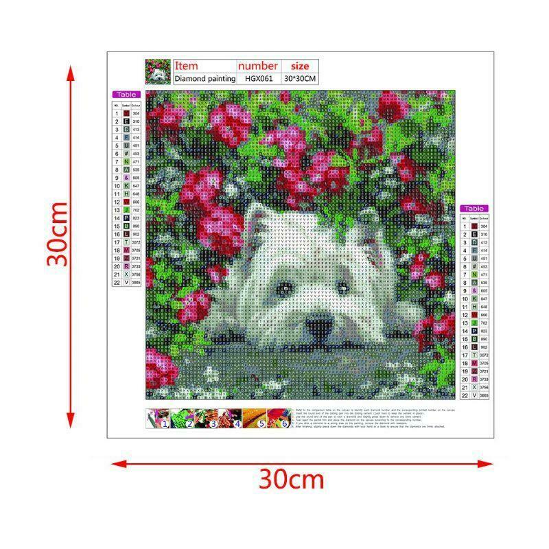 Kneeling Dog DIY 5D Full Drill Diamond Painting Embroidery Crystal Cross Stitch