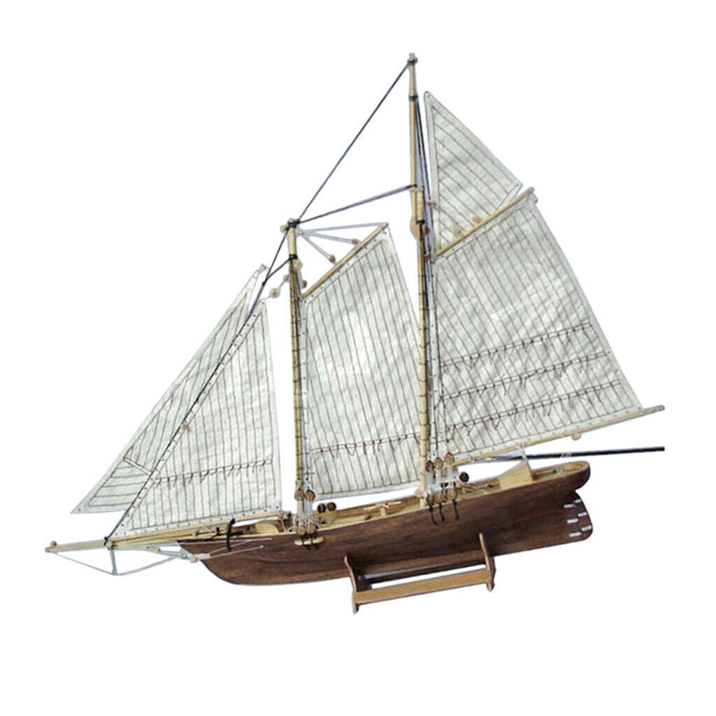 Crafts 1:120 DIY Kits Boat 1851 America Wooden Sailboat Ship Puzzles Toys
