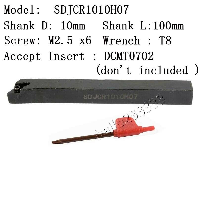 SDJCR1010H07 Lathe Tool Cutting holder External Turning Tool Arbor For DCMT0702
