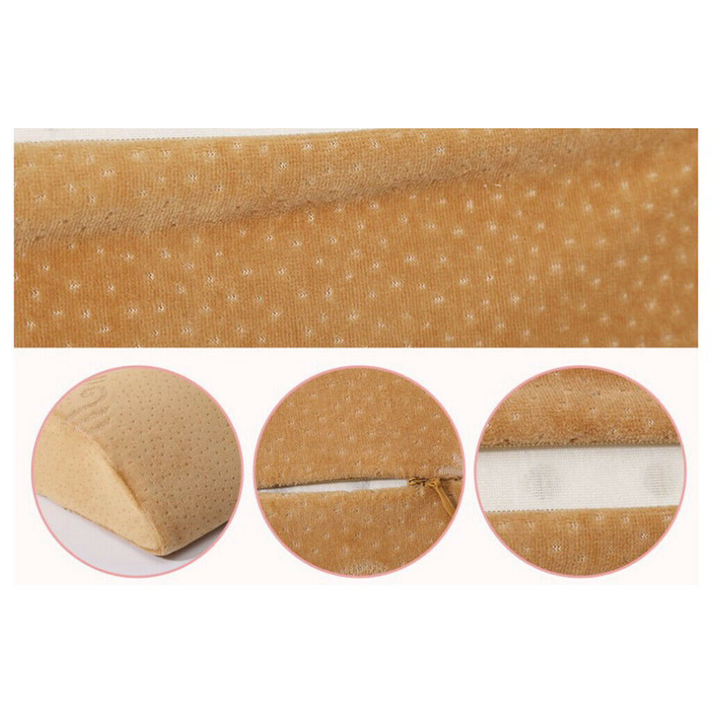 Soft Portable Memory Foam Back Cushion Leg Pillow Office Chair  Brown
