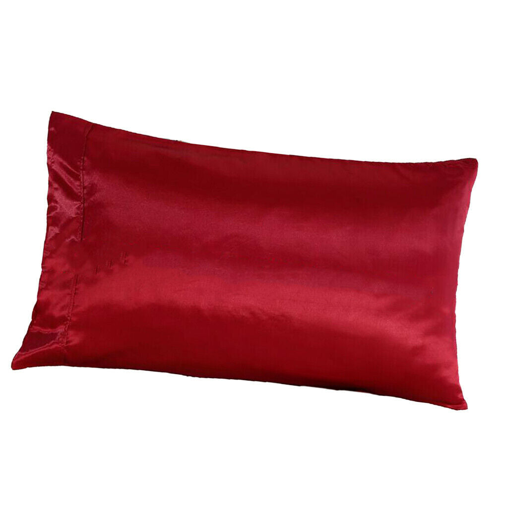 Faux Silk Satin Pillowcase 50*76cm Red