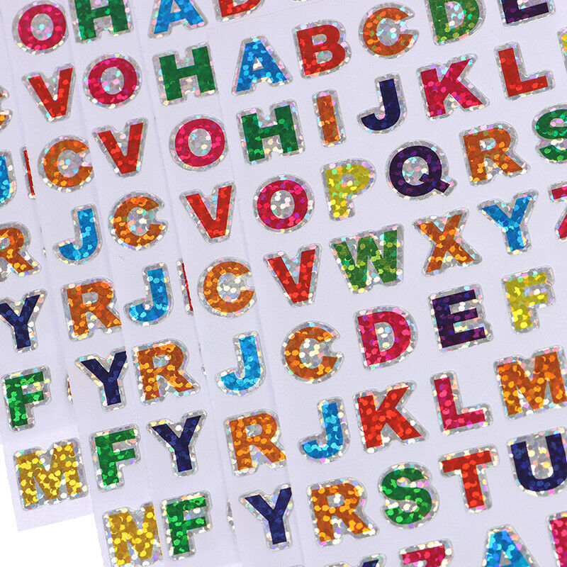 700pcs/10sheet Glitter Letter Self-Adhesive Stickers For Scrapbook Embell.l8